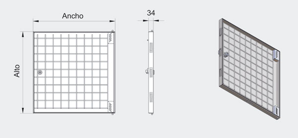 Puerta metálica para contador de agua de 30x30 - ElectroMaterial